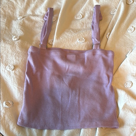 Lavender Ribbed Tank Top - Picture 2 of 3